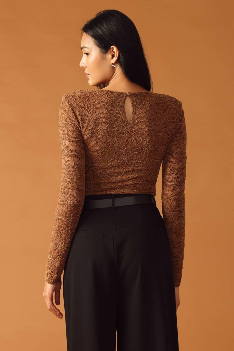 NEVER ENOUGH WOVEN LACE BODYSUIT Flying Tomato