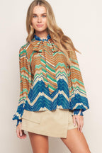 PICKING DAISIES WOVEN TOP Flying Tomato