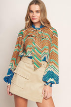 PICKING DAISIES WOVEN TOP Flying Tomato