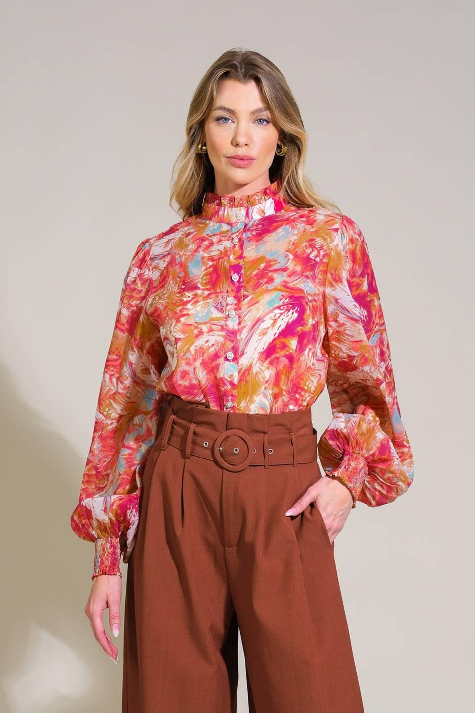 SEASONAL MOVES WOVEN TOP Flying Tomato