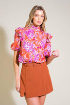 MEMORIES IN FOCUS WOVEN TOP Flying Tomato