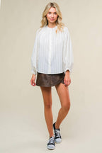 CLEAN AESTHETIC WOVEN TOP Flying Tomato