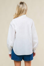 REFINED BREEZE BUTTON-UP TOP Flying Tomato