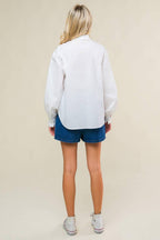 REFINED BREEZE BUTTON-UP TOP Flying Tomato