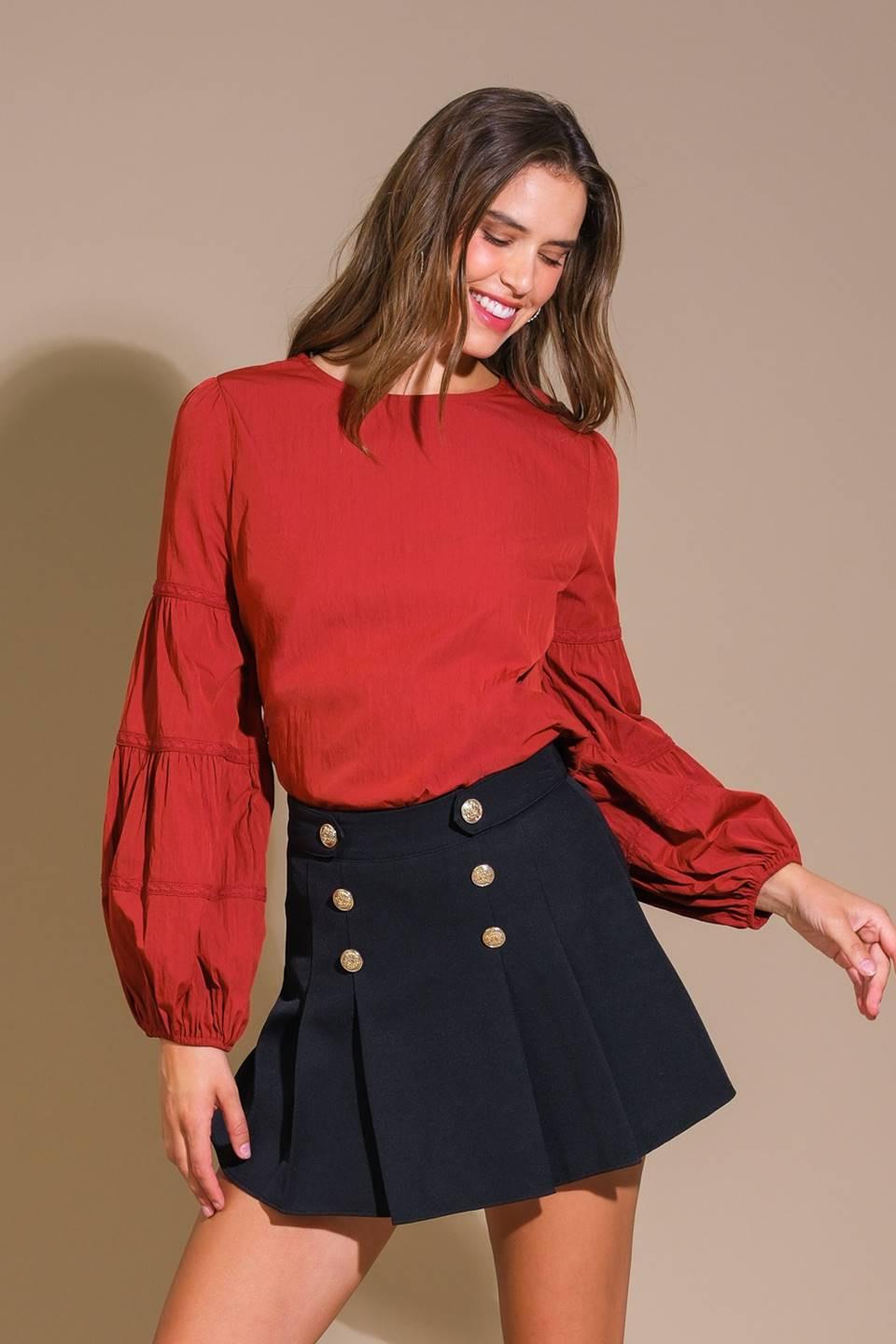 WAVERLY MILLS WOVEN TOP Flying Tomato