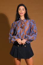 TRUE TO ME JACQUARD WOVEN TOP Flying Tomato