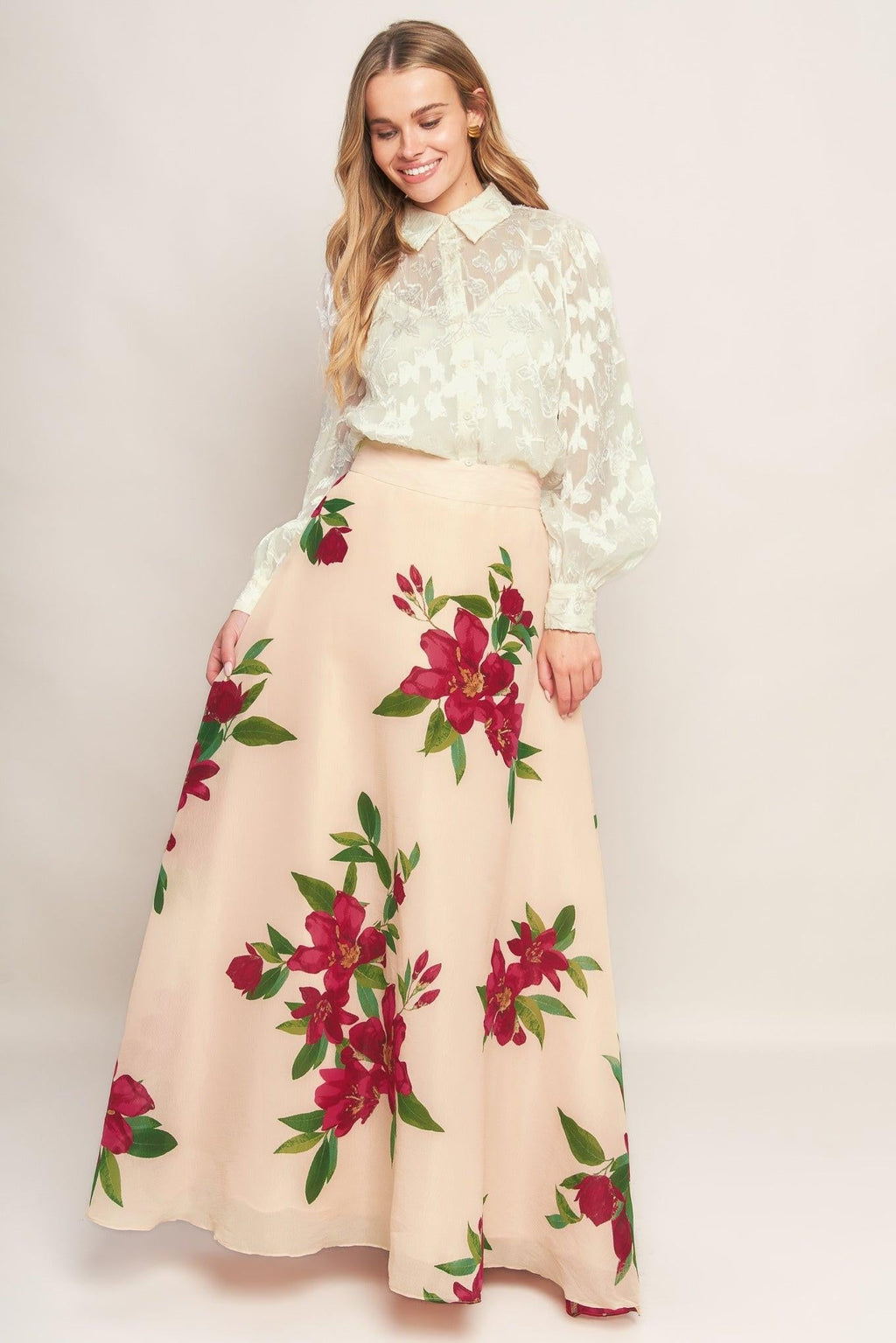INCREDIBLE LOVE JACQUARD WOVEN TOP Flying Tomato