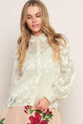 INCREDIBLE LOVE JACQUARD WOVEN TOP Flying Tomato