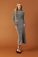 BRUNCH AT NOON EMBELLISHED TOP AND SKIRT SET Flying Tomato