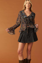 SECRET GARDEN WOVEN TOP Flying Tomato