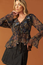 SECRET GARDEN WOVEN TOP Flying Tomato