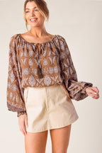 BE ALRIGHT WOVEN TOP Flying Tomato