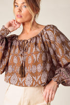BE ALRIGHT WOVEN TOP Flying Tomato