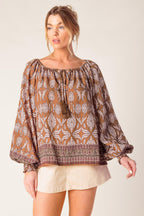 BE ALRIGHT WOVEN TOP Flying Tomato
