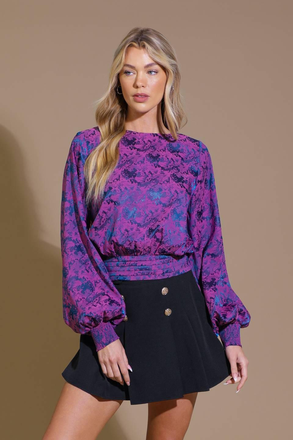 BEST PRESENCE JACQUARD WOVEN TOP Flying Tomato