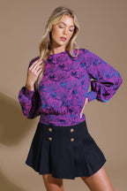 BEST PRESENCE JACQUARD WOVEN TOP Flying Tomato