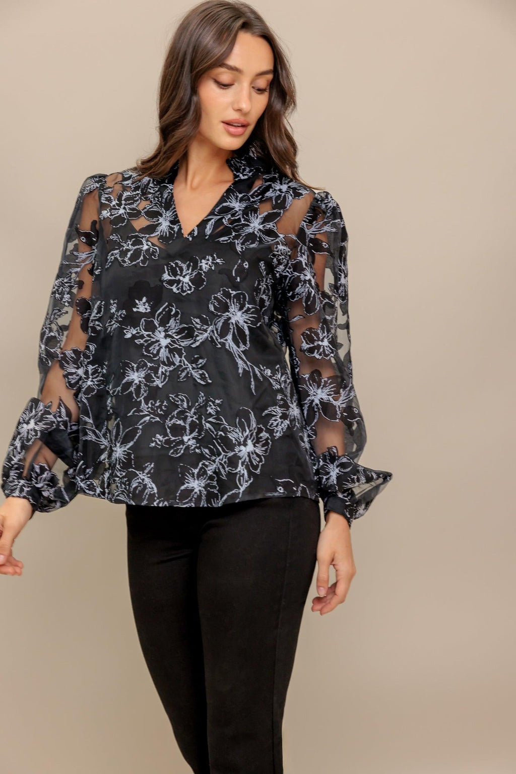 SHARE MY DAY WOVEN ORGANZA TOP Flying Tomato
