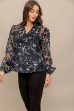 SHARE MY DAY WOVEN ORGANZA TOP Flying Tomato