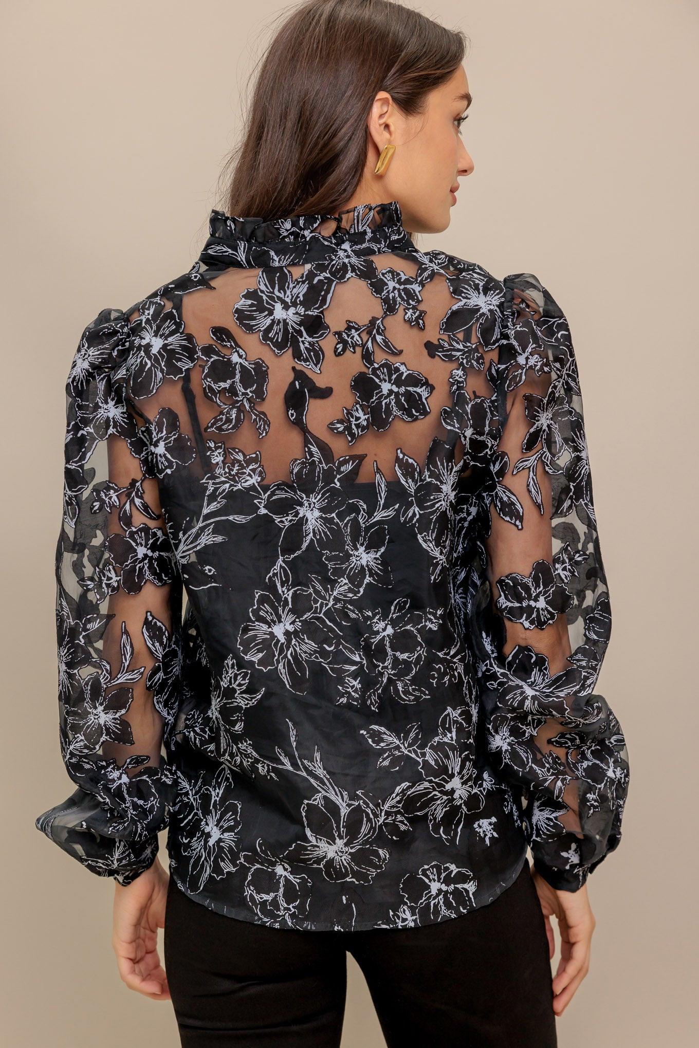 SHARE MY DAY WOVEN ORGANZA TOP Flying Tomato