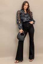 SHARE MY DAY WOVEN ORGANZA TOP Flying Tomato