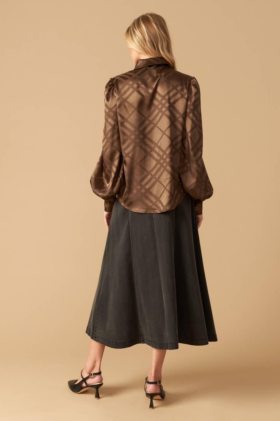 THE ART OF BALANCE WOVEN SATIN TOP Flying Tomato