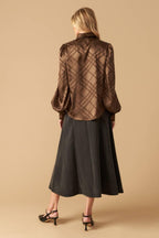 THE ART OF BALANCE WOVEN SATIN TOP Flying Tomato