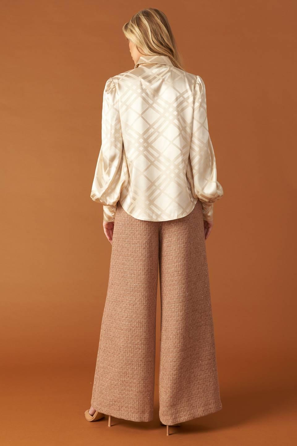 THE ART OF BALANCE WOVEN SATIN TOP Flying Tomato