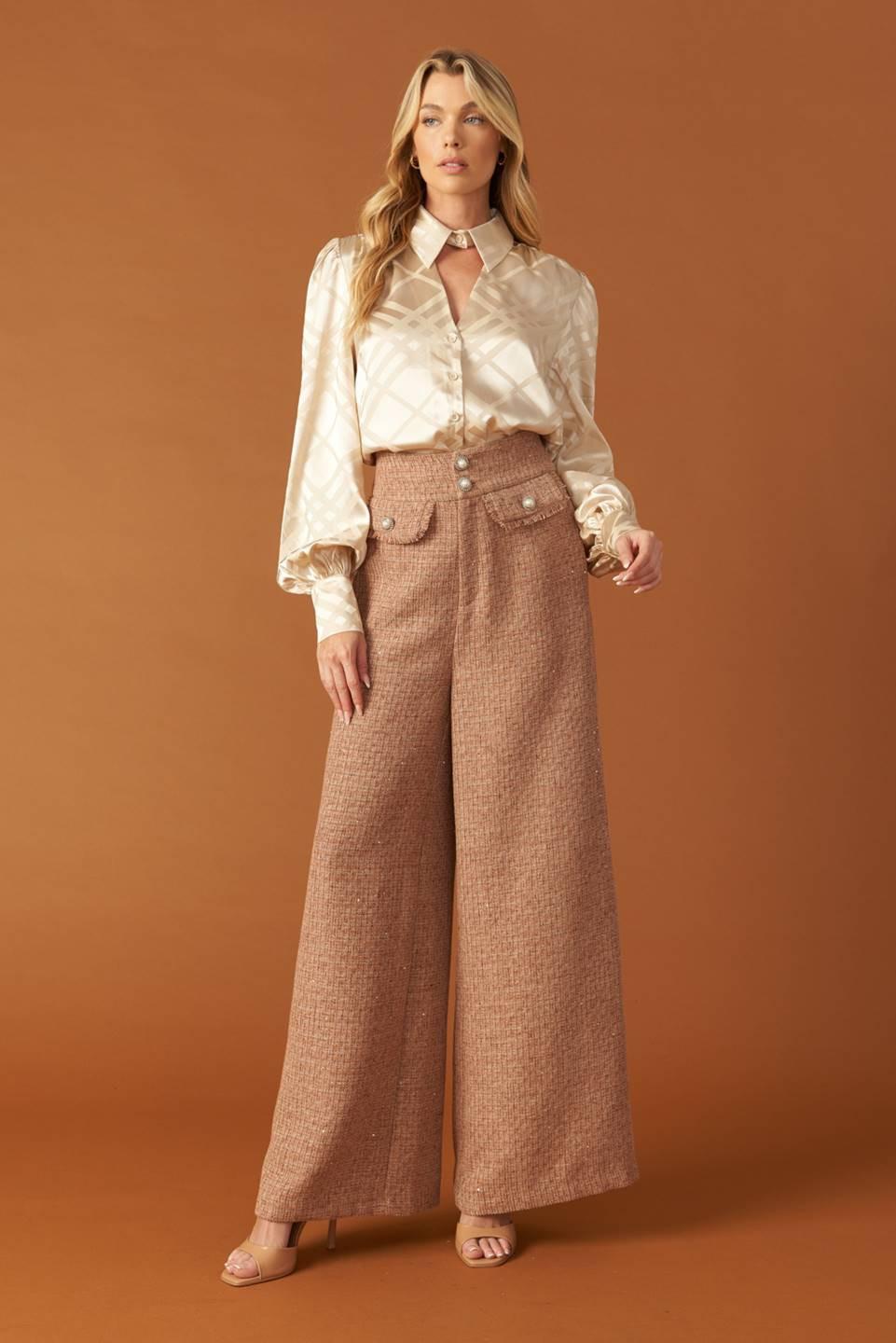 THE ART OF BALANCE WOVEN SATIN TOP Flying Tomato