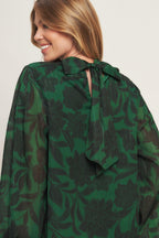 NOIR LEAF GREEN WOVEN TOP Flying Tomato