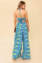 STUN LIKE ME NAVY WOVEN TOP AND PANT SET Flying Tomato