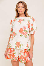 LOVELY DAYS IVORY WOVEN TOP Flying Tomato