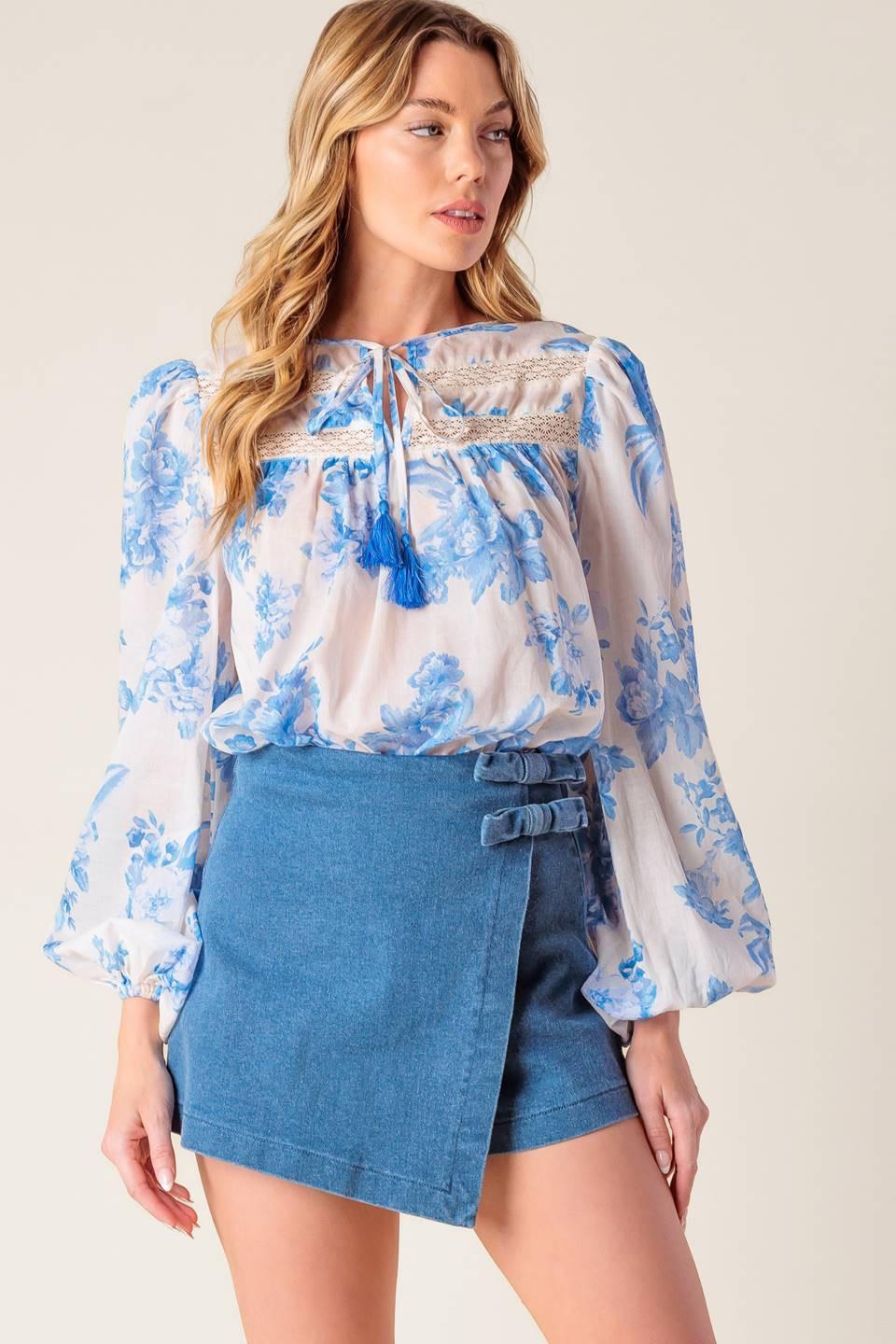 LAGOON DAYDREAMS WOVEN TOP Flying Tomato
