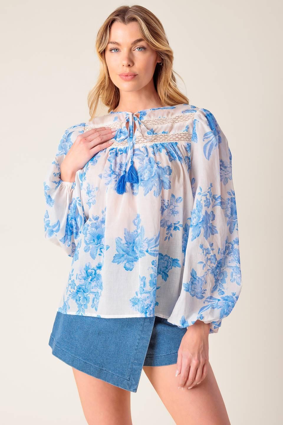 LAGOON DAYDREAMS WOVEN TOP Flying Tomato