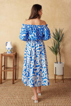 SUNSET SASHAY BLUE TOP AND SKIRT SET Flying Tomato