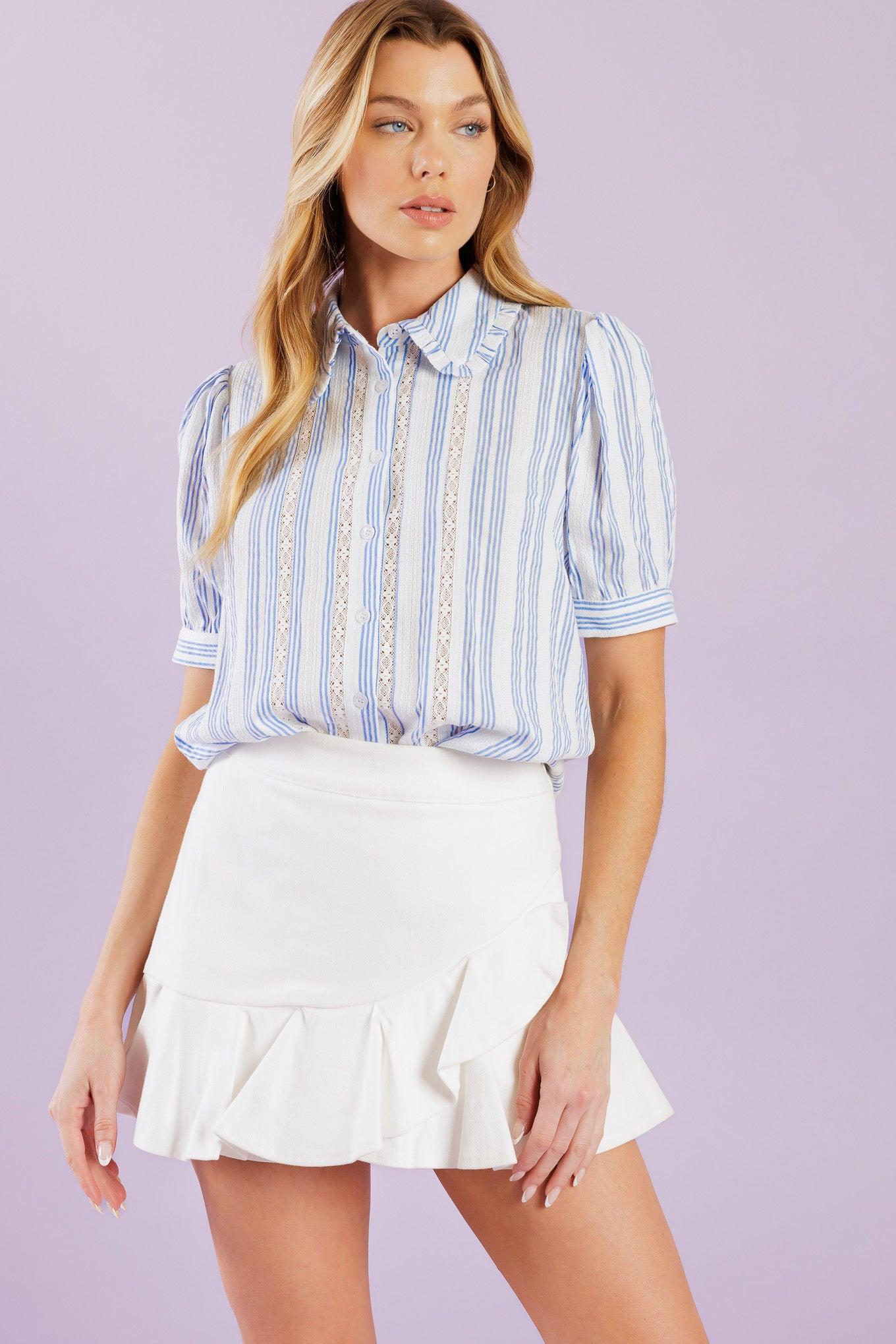 LOVE LETTERS WOVEN TOP Flying Tomato