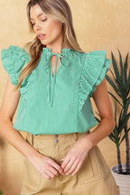 RIVIERA RETREAT WOVEN TOP Flying Tomato
