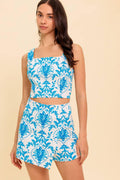 OPEN MINDED BLUE TOP AND SKORT SET Flying Tomato