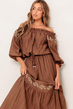 FULL SPEED AHEAD BROWN WOVEN TOP Flying Tomato