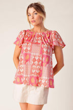 WHERE TO NEXT WOVEN TOP Flying Tomato