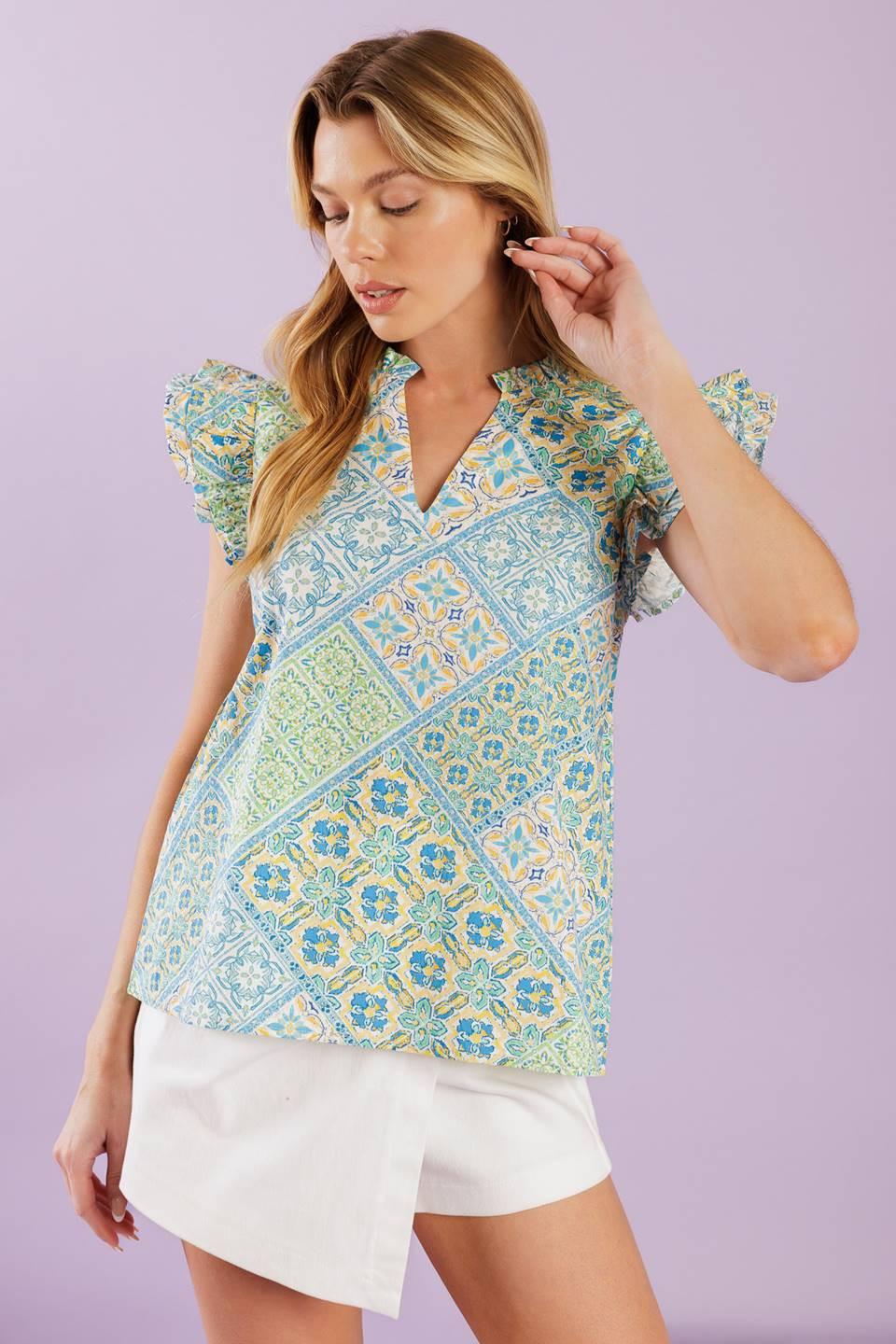 KNOW ME SO WELL WOVEN TOP Flying Tomato