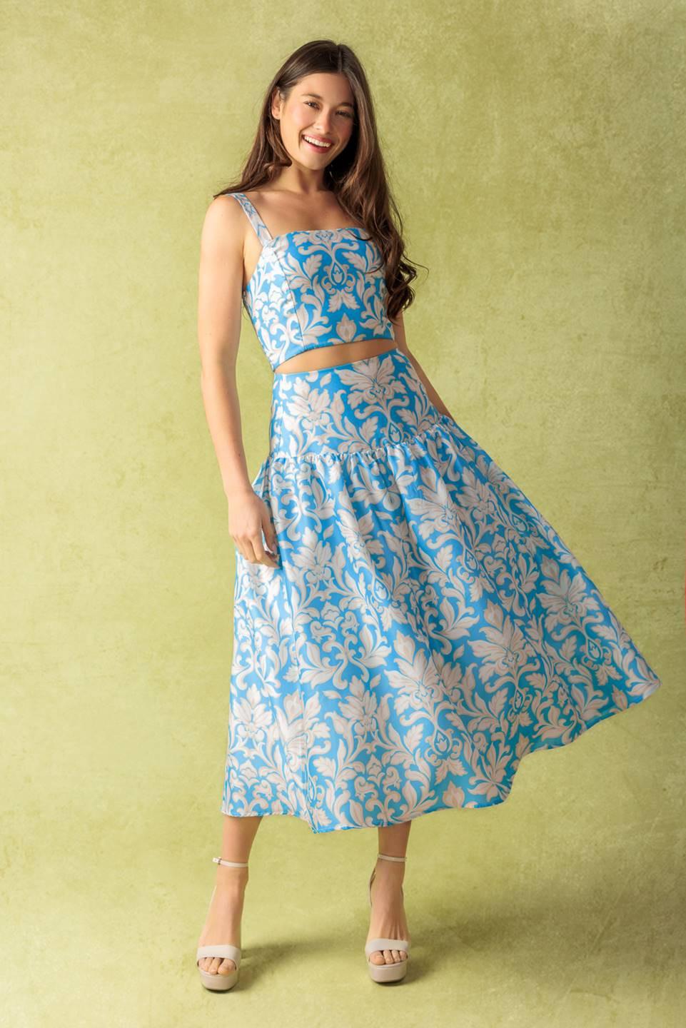 LITTLE MOMENTS WOVEN TOP AND SKIRT SET Flying Tomato