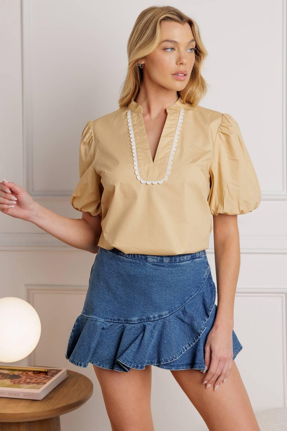 HIGH STANDARDS WOVEN TOP Flying Tomato