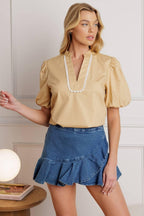 HIGH STANDARDS WOVEN TOP Flying Tomato