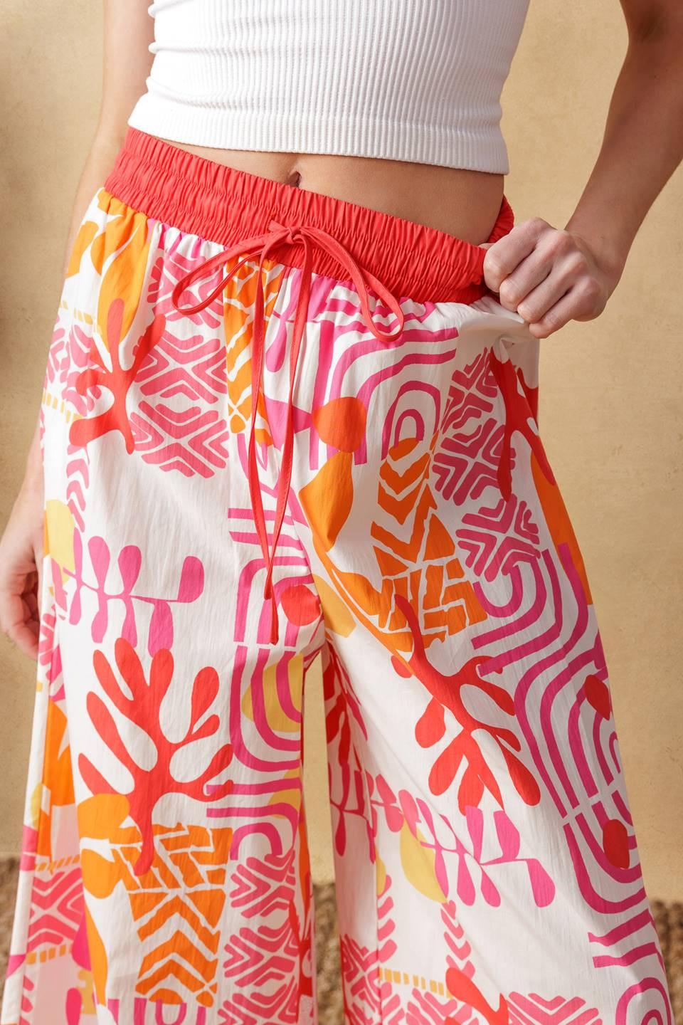 OVER YOU AGAIN WOVEN TOP AND PANT SET Flying Tomato