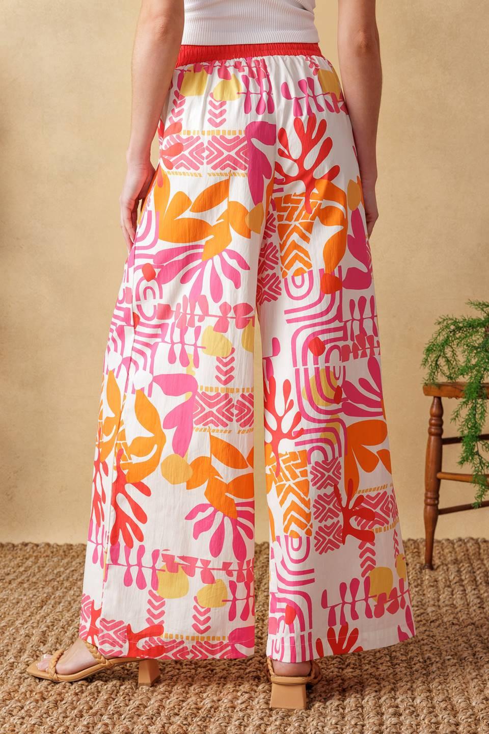 OVER YOU AGAIN WOVEN TOP AND PANT SET Flying Tomato