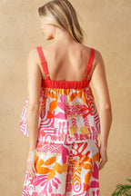 OVER YOU AGAIN WOVEN TOP AND PANT SET Flying Tomato