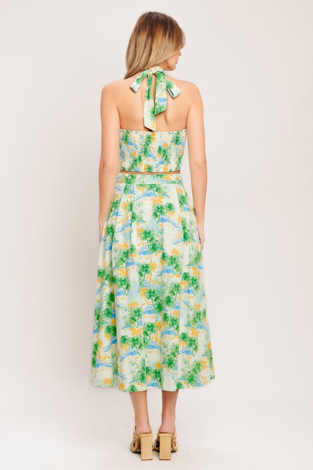 PICTURE PERFECT WOVEN TOP AND SKIRT SET Flying Tomato