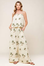 TERRIFIC TIMING IVORY WOVEN TOP AND PANT SET Flying Tomato