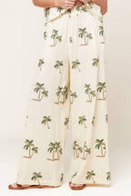 TERRIFIC TIMING IVORY WOVEN TOP AND PANT SET Flying Tomato