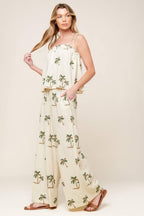 TERRIFIC TIMING IVORY WOVEN TOP AND PANT SET Flying Tomato